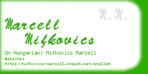marcell mifkovics business card